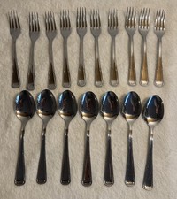 Inox Magefesa Cutlery Stainless Steel Set 10 Forks & 7 Dessert Spoons