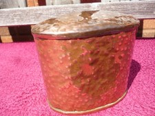 Vintage Beaten Copper Oval Tea