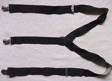 Braces Suspenders Mens Vintage BLACK 980s 1990s RETRO ADJUSTABLE