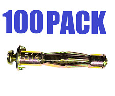 100 PACK Hollow Wall Anchor M5x52mm Cavity Brolly Drywall Plasterboard Bolts NEW