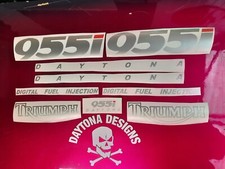 DAYTONA  955i 2000 SILVER  RED CUSTOM SET FAIRING PANEL DECALS STICKERS GRAPHICS
