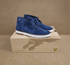 Lyle & Scott Boots Shoes Blue Suede Size 6 UK 40 EUR New In Box Unisex
