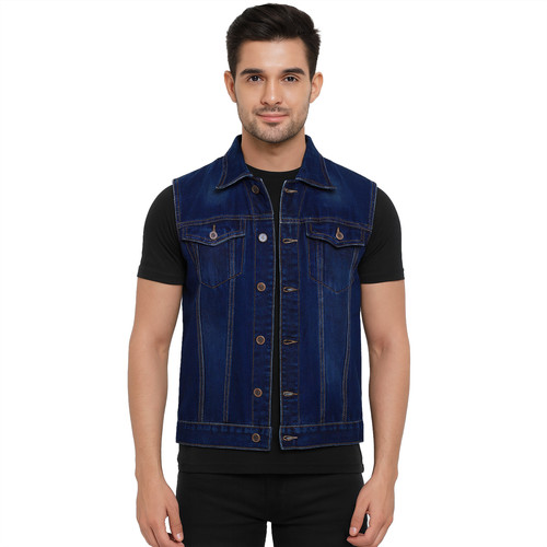 Men denim jacket cotton - denim,