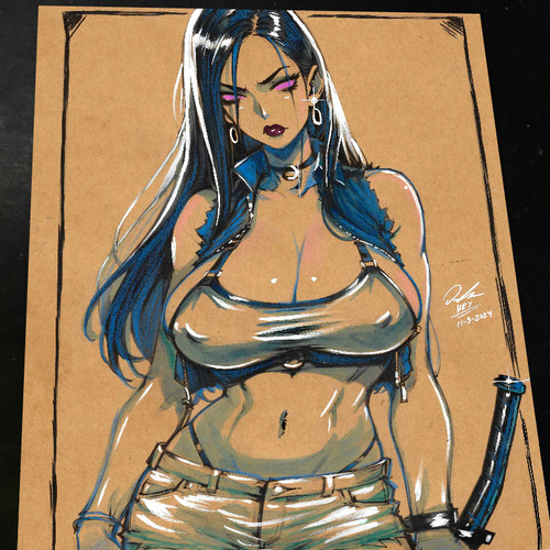 Psylocke art print signed - art,