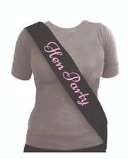 HEN PARTY BLACK SASH SASHES NIGHT DO **BUY 3 GET 1 FREE** BRIDESMAID BRIDE MUMS