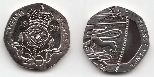 Twenty pence coins - pence,