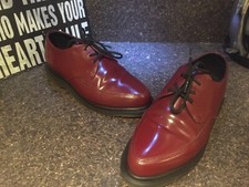 Dr Martens Willis cherry red creeper shoes UK 4  EU 37