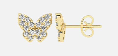 9ct yellow gold butterfly - yellow, cut