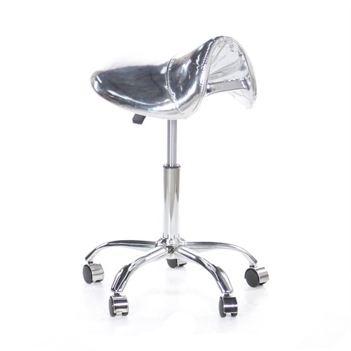 Silver beauty stool saddle - silver,