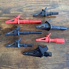 Red Black insulated Mixed Crocodile Clips Connector Alligator RS Pro & Robin