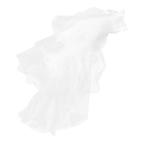 One white wedding veil - white,