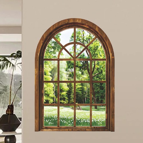 Faux window wall sticker - faux, decal