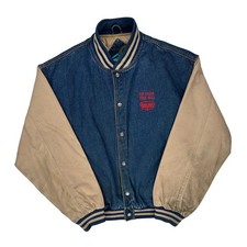 Rio Creek Feed Mill Tri-Mountain Varsity Jacket - 2XL Beige Cotton