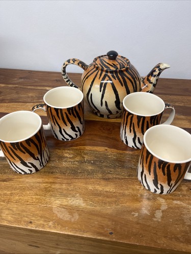 Tiger print teapot - print, and