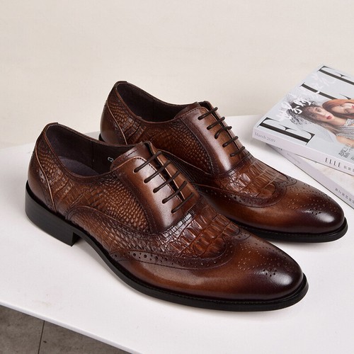 Mens leather brogues - leather, smart