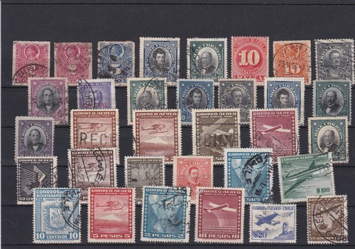 Mixed vintage chile stamps - mixed, ref