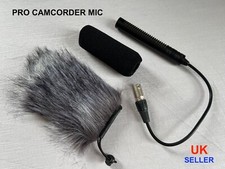 Video Camera Shotgun top Microphone - 3p XLR with Foam & Rycote  - phantom 48v -