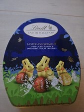 Lindt Easter Selection - Gold Bunny & Lindor Truffles Oval Collectable Empty Tin