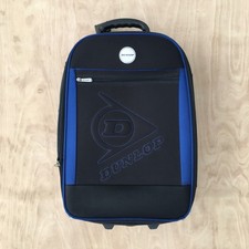 Dunlop Black Cabin Travel Suitcase 2 Wheel Telescopic Handle Luggage Pocket