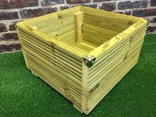 Square 42cm Wooden Patio Tree