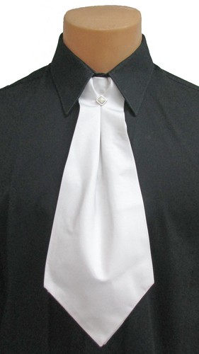 White cravat with tie - cravat,