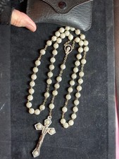 Vintage White and gold Beads