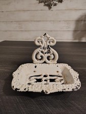 Vintage White Cast Iron Footed