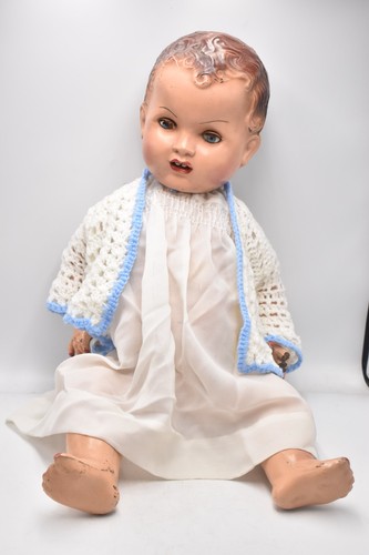 Vintage large composite doll - large,