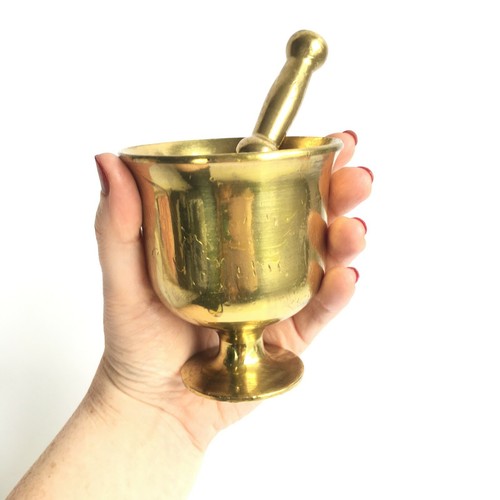 Antique vtg brass pestle - antique,