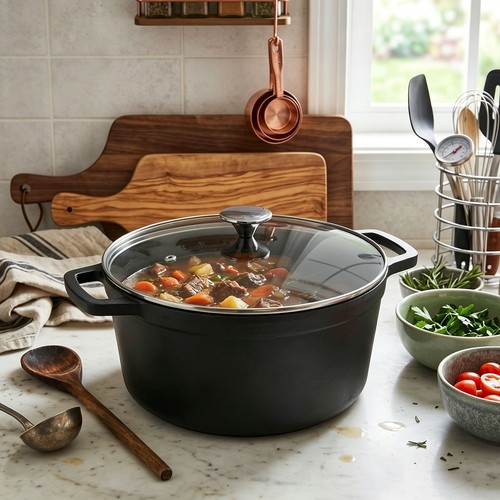 Cast iron casserole - cast,