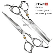 Titan scissors set barbers - set,