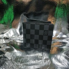 Louis Vuitton Black Monogram Leather Card Holder Wallet Lv