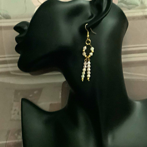 Handmade gold tone beaded - handmade,