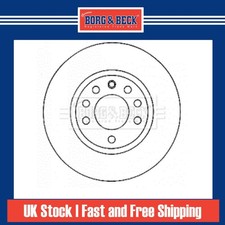2x Brake Discs Vented For Vauxhall Corsa MK3 1.7 CDTI Borg & Beck Front 5569026