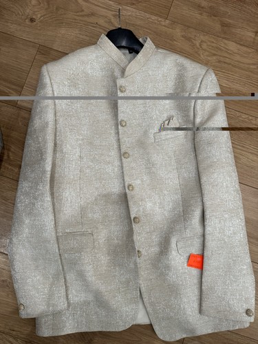 Mens cream gold jodhpuri - cream,