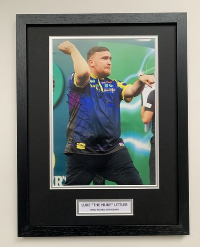 Rare luke littler - darts, signed