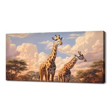 Adorable Giraffes Couple At