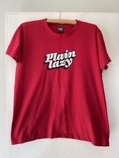 Men’s Plain Lazy Red T-shirt Large
