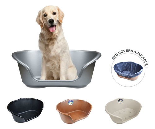 Plastic dog bed basket heavy - plastic,