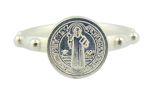 Saint benedict silver tone one - benedict,