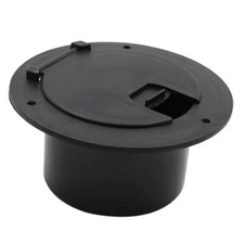 Black Electric Power Cable Cord Hatch Cover for RV Camper Trailer Flip