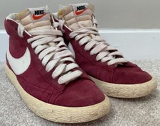 Funky Ladies Nike Blazer Mid Vintage Burgundy size 5.5 Trainers Sneakers Shoes 
