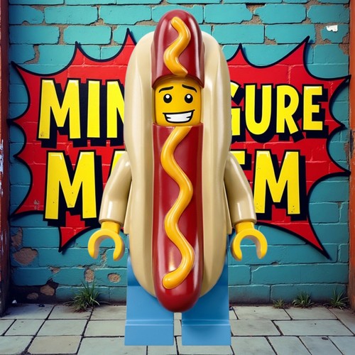 Hotdog mascot minifigure - mascot,