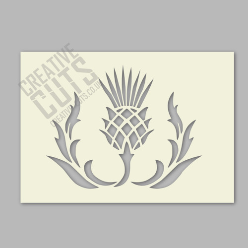 Thistle scotland stencil - thistle,