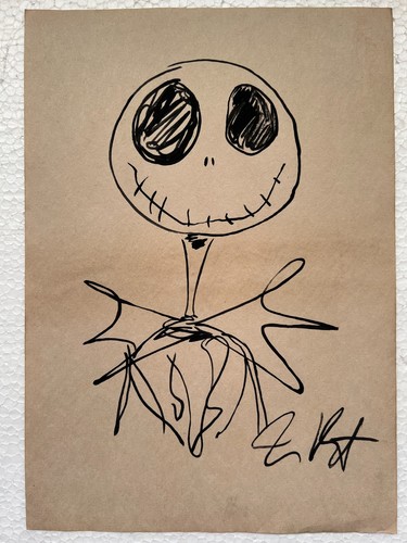 Tim burton drawing - drawing, paper