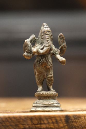 Antique indian bronze ganesha - indian,