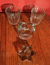 4 x IKEA GLASS CANDLE HOLDERS BUNDLE - VOTIVE, TEALIGHT, CANDLESTICK/TAPER