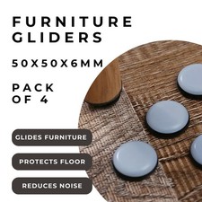 Pack of 4  50mm furniture gliders sliders floor protectors self adhesive pads 