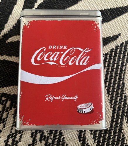 Coca cola storage tin retro - coca-cola, tin,