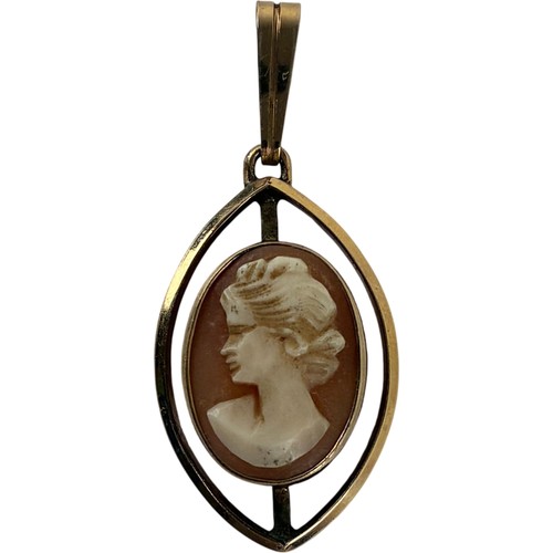 Vintage cameo pendant rolled - vintage,